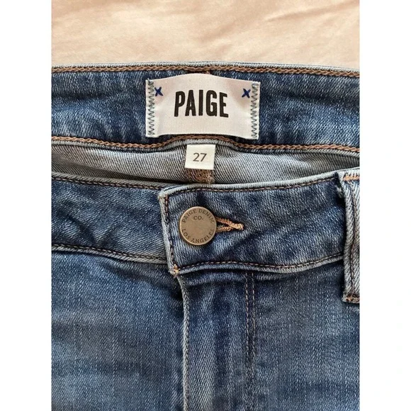 Paige Jeans Womens Size 27 Blue Verdugo Ankle Raw Hem mid rise skinny - Picture 8 of 11